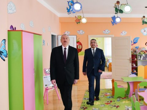 Prezident uşaq bağçasının açılışında iştirak etdi