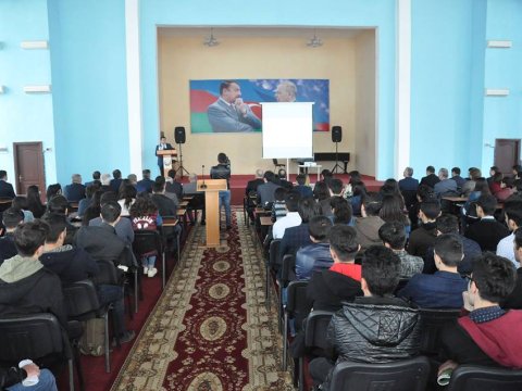 Lənkəran  Dövlət Universitetində DTX-nın əməkdaşları ilə görüş keçirilib - FOTO