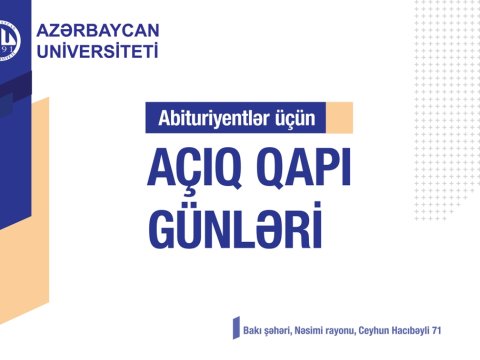 Azərbaycan Universitetində “Açıq qapı” günləri başlayır