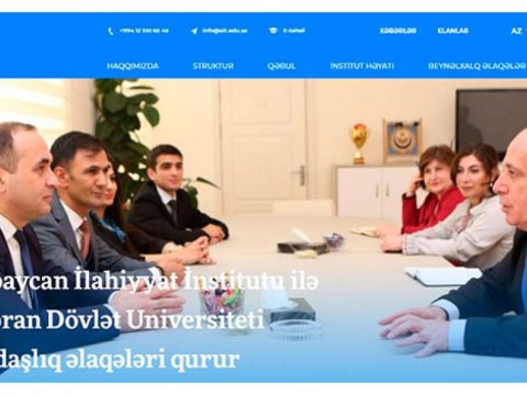 İlahiyyat İnstitutunun internet səhifəsi fəaliyyətə başlayıb