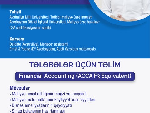 Azərbaycan Universitetində tələbələr üçün “ACCA F3” təlimi təşkil olunacaq