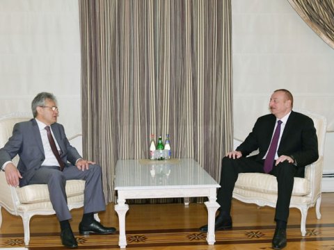 İlham Əliyev Rusiya Elmlər Akademiyası prezidentini qəbul edib