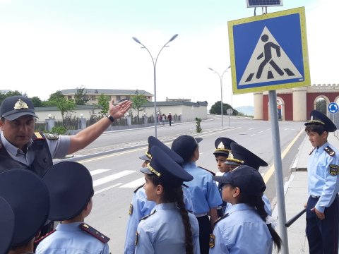 Xızıda uşaqlar sürücülərə dərs keçdilər - FOTOLAR  