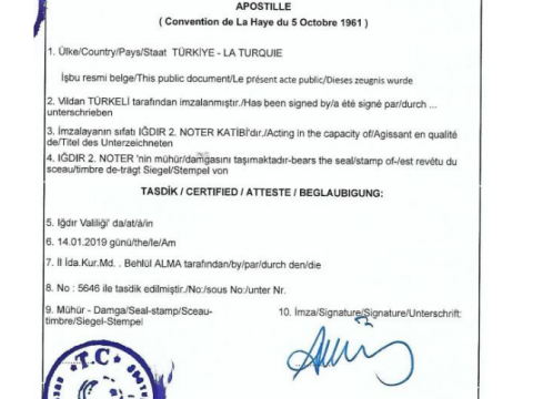 Türkiyədə oxuyanlara hava-su kimi vacib məlumat: Qəbul olunan və olunmayan apostil nümunəsi  
