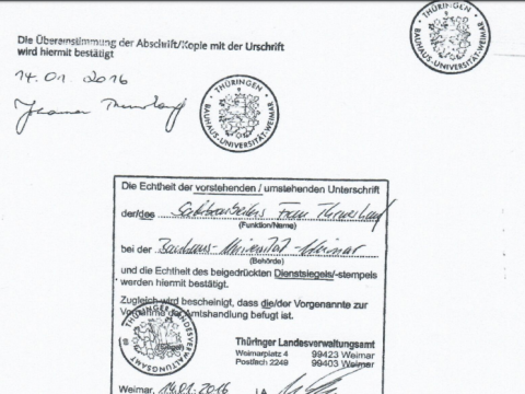 Almaniyada təhsil alanların nəzərinə: Qəbul olunan apostil nümunəsi