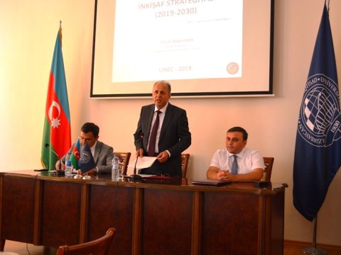 UNEC-in Nizamnaməsi və “UNEC-100” İnkişaf Strategiyası təqdim olundu  