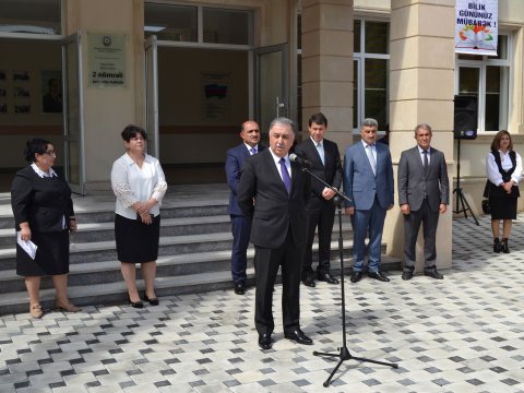 Ağdaşda 2 nömrəli məktəbin əsaslı təmirdən sonra açılışı oldu - FOTOLAR  