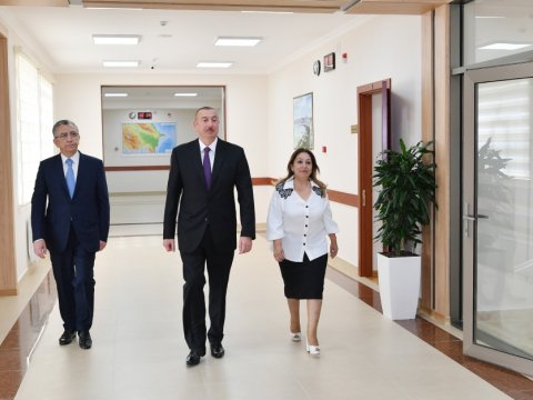 Prezident 101 nömrəli məktəbin açılışında iştirak edib - FOTOLAR  