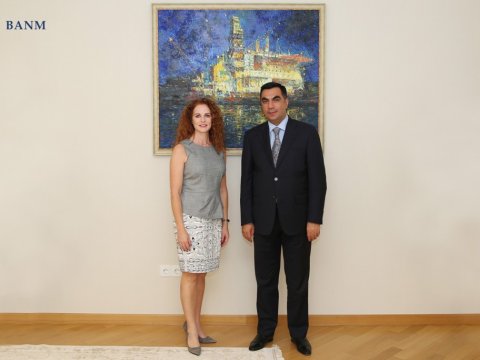 Elmar Qasımov Neft Mühəndisləri Cəmiyyətinin prezidenti ilə görüşüb