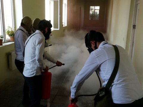 Məktəblilər üçün mülki müdafiə təlimləri keçirilib