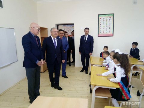 Ağdamda yeni məktəb binası istifadəyə verilib 