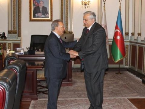 Ramiz Mehdiyev Gürcüstan Milli Elmlər Akademiyasının vitse-prezidenti ilə görüşüb