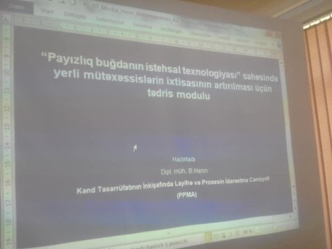 Qax Peşə Liseyində payızlıq buğda və qarğıdalının istehsal texnologiyası ilə bağlı təlim davam edir