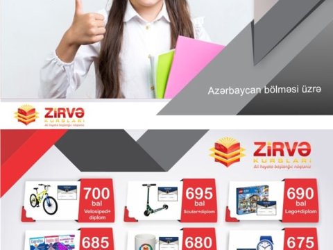 Şagirdlər üçün əla fürsət- yüksək bal toplayanlar bu bahalı mükafatları qazanacaqlar