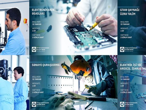 Sənaye və İnnovasiyalar üzrə Bakı Dövlət Peşə Təhsil Mərkəzində qısamüddətli təlimlərə qəbul davam edir.