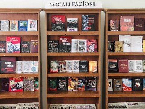 Xocalı soyqırımı ilə bağlı kitab sərgisi