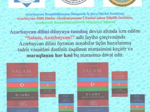 Əcnəbilər üçün hazırlanmış tədris vəsaitlərinin təqdimatı keçiriləcək
