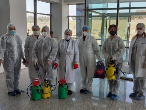Bakı Mühəndislik Universitetində əsaslı dezinfeksiya işləri aparılıb