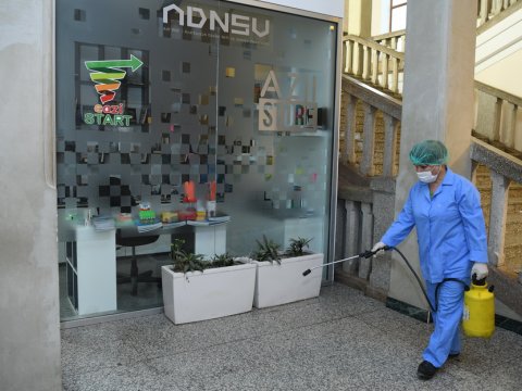 ADNSU-da koronavirusla bağlı dezinfeksiya işləri davam edir