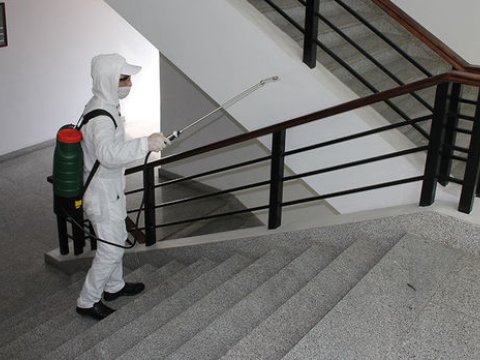 Məktəbdənkənar təhsil müəssisələrində dezinfeksiya işləri aparılır - FOTO