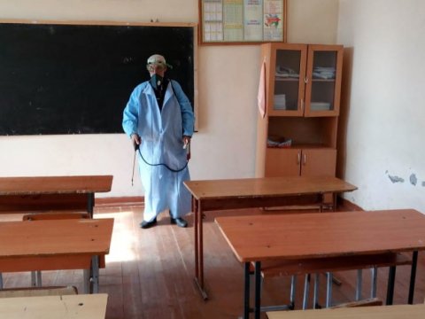 İsmayıllıda təhsil müəssisələri, idman zalları dezinfeksiya olunur