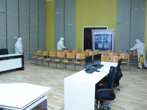 UNEC-də dezinfeksiya işləri aparılıb
