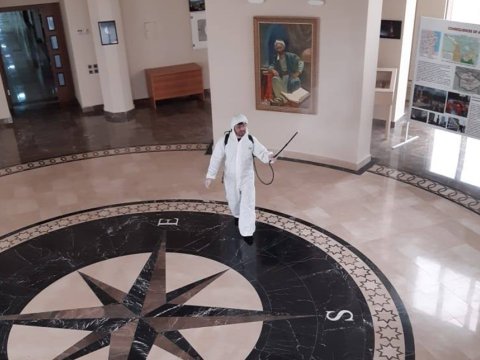 Rəsədxanada dezinfeksiya işləri aparılır