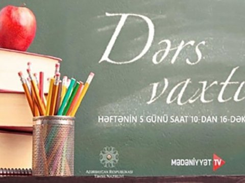 Aprelin 20-də tədris proqramına uyğun teledərslər təqdim edilib