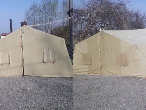 Ağdamda dərslər çadırda keçirilib - FOTO