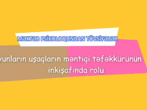 “Məktəb psixoloqundan tövsiyələr” sosial-maarifləndirmə layihəsi davam edir