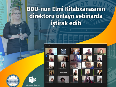 BDU-nun Elmi Kitabxanasının direktoru onlayn vebinarda iştirak edib