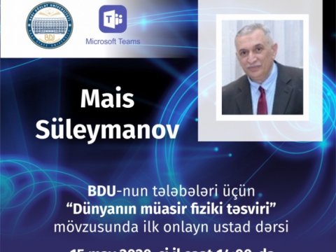 Bakı Dövlət Universitetinin professoru tələbələrə onlayn ustad dərsi keçəcək