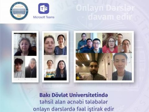  BDU-da təhsil alan əcnəbi tələbələr onlayn dərslərdə fəal iştirak edir     