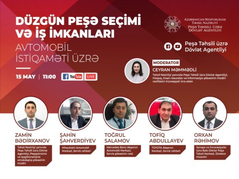 Peşə təhsilində avtomobil sahəsi üzrə əmək bazarının tələbatı, iş və təhsil imkanları müzakirə olunub