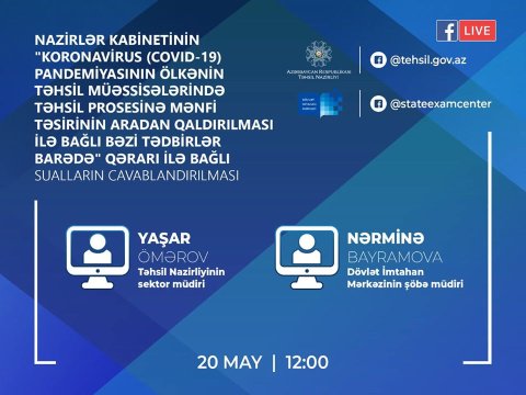 Təhsil haqqında verilən qərarlar canlı yayımda şərh olunacaq- RƏSMİ