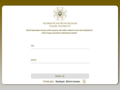 İmkansız tələbələrin təhsil haqlarının ödənilməsi üçün yeni sistem istifadəyə verildi