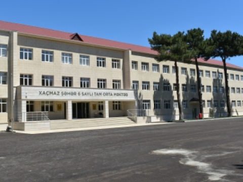 Xaçmazda 1800 şagirdin təhsil alacağı məktəb binasında təmir-bərpa işləri yekunlaşıb