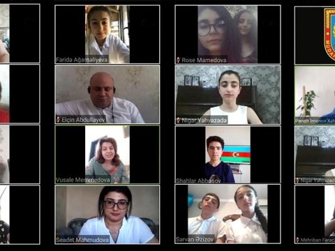 Məktəblilərlə hərbi-vətənpərvərlik mövzusunda onlayn tədbir keçirilib