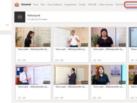 Abituriyentlər üçün teledərslər “Virtual məktəb” portalında