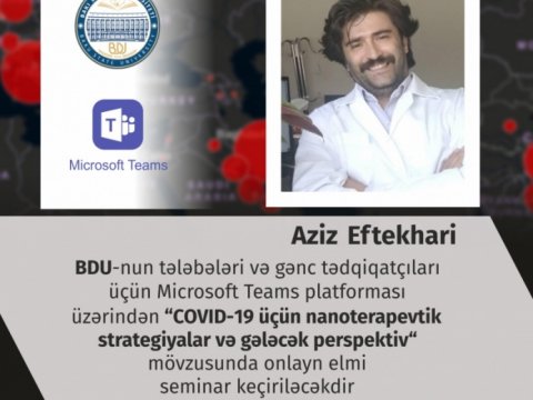 BDU-da onlayn elmi seminar: COVID-19 üçün nanoterapevtik strategiyalar və perspektivlər