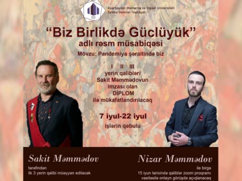 Memarlıq və İnşaat Universitetində rəsm müsabiqəsi: Biz birlikdə güclüyük