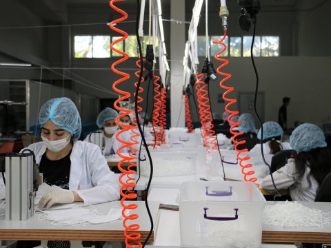 Tibbi maskaların istehsalına dəstək məqsədilə avadanlıqların satınalınması həyata keçirilib  
