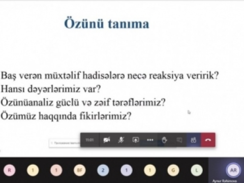 “Məktəb psixoloqu” layihəsi çərçivəsində vebinar təşkil olunub