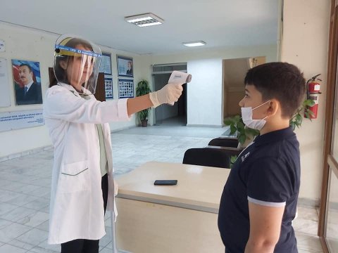 Gəncədə liseyə qəbul imtahanları keçirildi-FOTOLAR