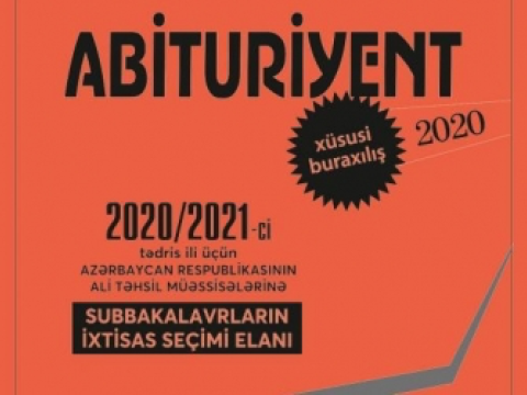 “Abituriyent” jurnalının xüsusi buraxılışı çapdan çıxıb
