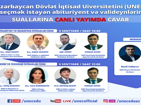 UNEC-i seçmək istəyən abituriyentlərin sualları cavablandırılıb