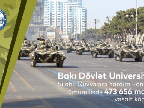BDU-nun Silahlı Qüvvələrə Yardım Fonduna köçürdüyü ümumi vəsait açıqlandı