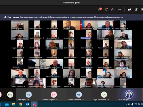 Məktəb direktorları ilə onlayn görüş keçirilib - FOTO