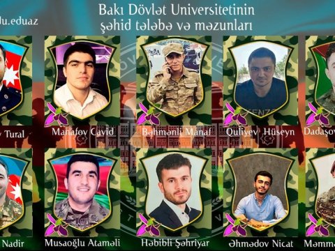 BDU-nun şəhid olan məzun və tələbələrinin adları açıqlandı  