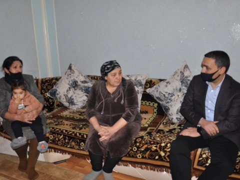 MDU  əməkdaşları Şəhid Oruc Nəcəflinin ailəsini ziyarət ediblər  